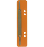 Heftstreifen kurz 1012500610, 34x150mm, Kunststoff mit Metalldeckleiste, orange