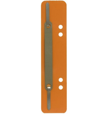Heftstreifen kurz 1012500610, 3,4x15cm (BxL), Kunststoff mit Metalldeckleiste, orange
