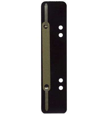 Heftstreifen kurz 1012500810, 3,4x15cm (BxL), Kunststoff mit Metalldeckleiste, schwarz