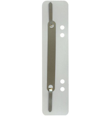 Heftstreifen kurz 1012500910, 3,4x15cm (BxL), Kunststoff mit Metalldeckleiste, grau