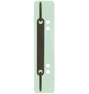 Heftstreifen kurz 1012501010, 3,4x15cm (BxL), Kunststoff mit Metalldeckleiste, gr&uuml;n