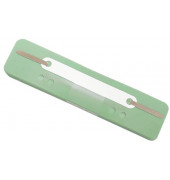 Heftstreifen kurz Heftstreifen Q-Connect Kunststoff kurz 2012501010, 3,4x15cm (BxL), Kunststoff mit Kunststoffdeckleiste, gr&uuml;n