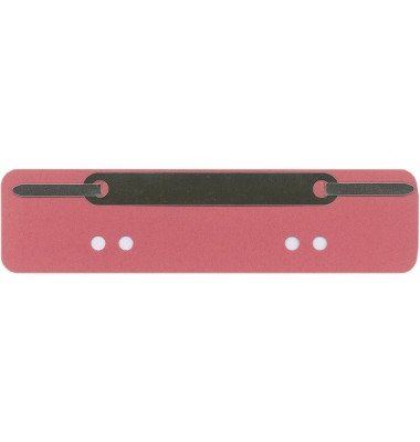 Heftstreifen kurz 4012000313, 3,4x15cm (BxL), Recyclingkarton mit Metalldeckleiste, rot