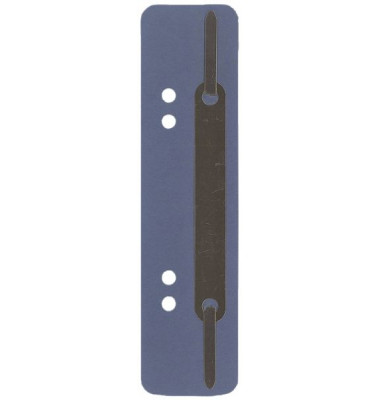 Heftstreifen kurz 4012000413, 3,4x15cm (BxL), Recyclingkarton mit Metalldeckleiste, blau