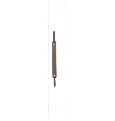 Heftstreifen lang 3011000000, 4,5x31cm (BxL), Kunststoff mit Metalldeckleiste, wei&szlig;