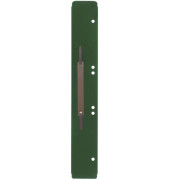 Heftstreifen lang 3011000100, 45x310mm, extra lang, Kunststoff mit Metalldeckleiste, grün
