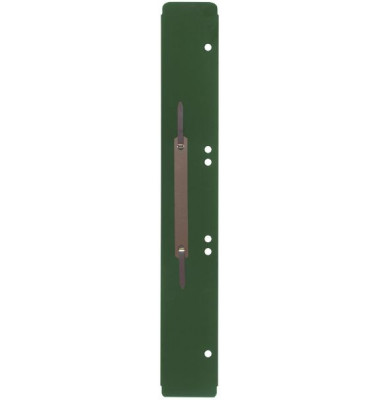 Heftstreifen lang 3011000100, 45x310mm, extra lang, Kunststoff mit Metalldeckleiste, grün