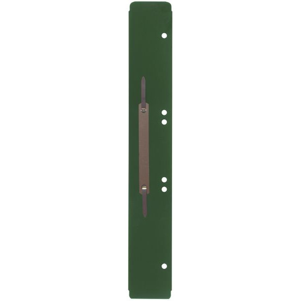 Q-connect Heftstreifen lang Heftstreifen Q-Connect Kunststoff lang 3011000100, 4,5x31cm (BxL), Kunststoff mit Metalldeckleiste, grün 40189 25 Stück