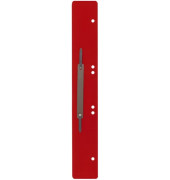 Heftstreifen lang 3011000300, 45x310mm, extra lang, Kunststoff mit Metalldeckleiste, rot