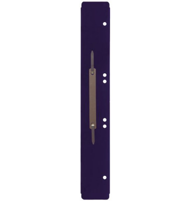 Heftstreifen lang 3011000400, 45x310mm, extra lang, Kunststoff mit Metalldeckleiste, blau