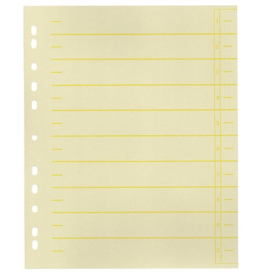 Trennblätter 9531102100 A4 chamois/gelb 230g 
