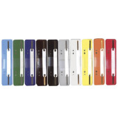 Heftstreifen kurz 2102502011, 34x150mm, Kunststoff mit Kunststoffdeckleiste, farbig sortiert, 250 Stück