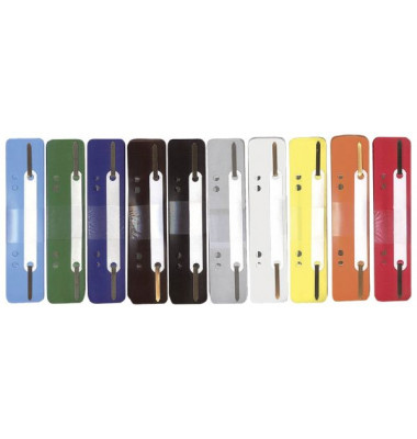 Heftstreifen kurz Heftstreifen Q-Connect Kunststoff kurz 2102502011, 3,4x15cm (BxL), Kunststoff mit Kunststoffdeckleiste, farbig