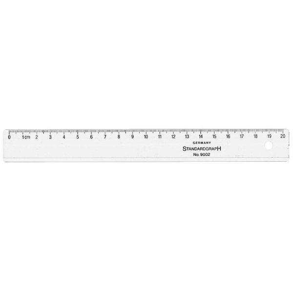 25 Stück Standardgraph Kunststoff-Lineal 9003 glasklar 30cm 4014509012866 Standardgraph