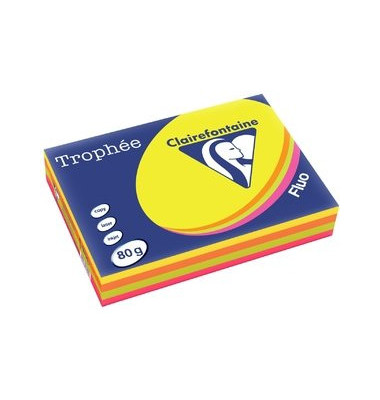 Kopierpapier Trophee 1705C 4-farbig sortiert pastell A4 80g