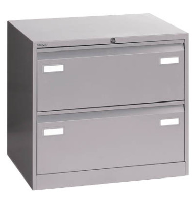 H&auml;ngeregistraturschrank BLYCDF2355 Light, silber, 2 Schubladen, 2-bahnig