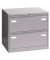 H&auml;ngeregistraturschrank BLYCDF2355 Light, silber, 2 Schubladen, 2-bahnig