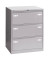 H&auml;ngeregistraturschrank BLYCDF3355 Light, silber, 3 Schubladen, 2-bahnig
