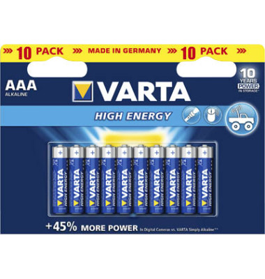 Batterie High Energy Micro / LR03 / AAA 10 Stück