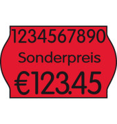 Preisetiketten 70-21M-S-035, 26x16mm, leuchtrot permanent, 14.400 Etiketten