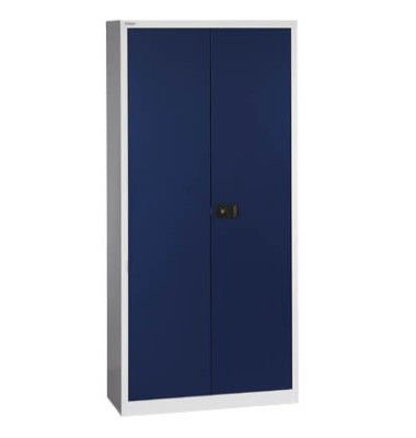 Aktenschrank Universal E782A04505, Stahl abschließbar, 5 OH, 91,4 x 195 x 40 cm, blau/lichtgrau