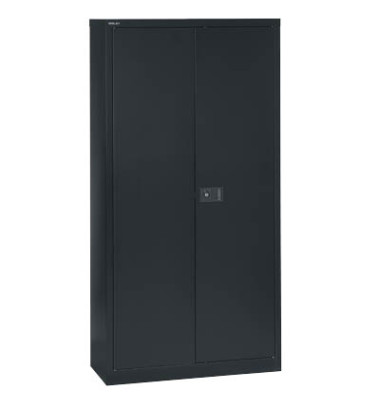 Aktenschrank Universal E782A04433, Stahl abschließbar, 5 OH, 91,4 x 195 x 40 cm, schwarz