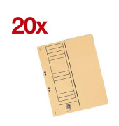 Ösenhefter 15079382, A4 chamois halber Vorderdeckel, Recyclingkarton 250g