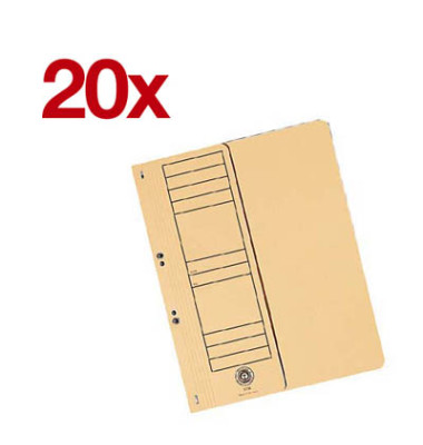 Ösenhefter 15079382, A4 chamois halber Vorderdeckel, Recyclingkarton 250g
