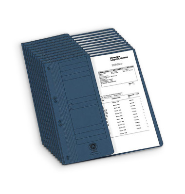 Ösenhefter 15079380, A4 blau halber Vorderdeckel, Recyclingkarton 250g