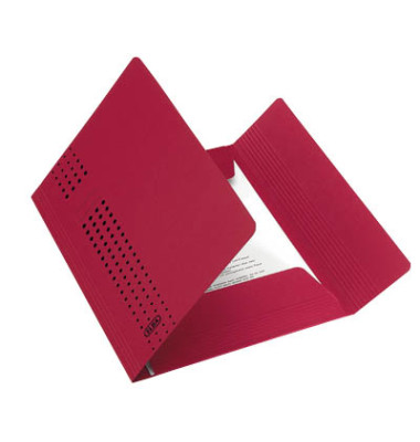Aktendeckel chic 100091171, A4 rot Recyclingkarton 320g