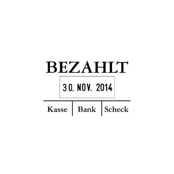 9004362376378 - Text- und Datumsstempel 04060 L2 mit Text BEZAHLT + Datum Metall Kunststoff Schrifthöhe (Datum) 4mm 9004362376378 Colop