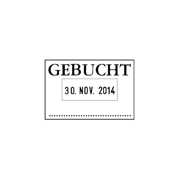 9004362376385 - Text- und Datumsstempel 04060 L3 mit Text GEBUCHT + Datum Metall Kunststoff Schrifthöhe (Datum) 4mm 9004362376385 Colop