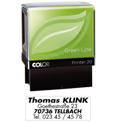 Printer 20 Greenline max.4 Zeilen mit GS Printer 20 Greenline max.4 Zeilen mit GS