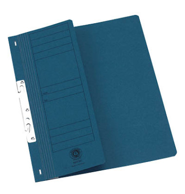 Einhakhefter 15079720, A4 blau halber Vorderdeckel, Karton 250g