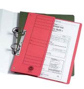 Einhakhefter 15079700, A4 rot halber Vorderdeckel, Karton 250g