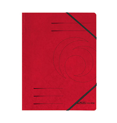 Eckspannmappe easy orga A4 355g mohnrot