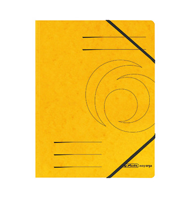 Eckspannmappe Quality 11387164, A4 gelb Karton 355g