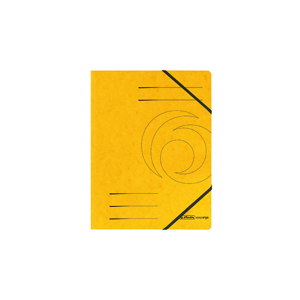 5 Stück Herlitz Eckspannmappe Quality 11387164, A4 gelb Karton 355g, für ca. 300 Blatt 4008110972428 Herlitz