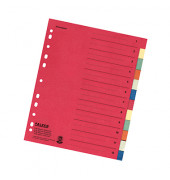 Kartonregister Farbregister 12tlg. 10615334, 12-teilig blanko, A4+, 220 g/m&sup2;, farbige Taben, 12-teilig