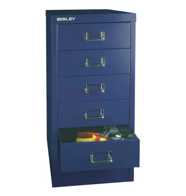 Schubladenschrank MultiDrawer™ 29er Serie L296839, Stahl, 6 Schubladen (Vollauszug), A4, 27,9 x 59 x 38 cm, blau