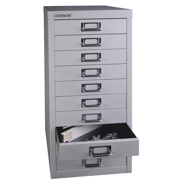 5020073747393 - Schubladenschrank MultiDrawer? 29er Serie L2910855 Stahl 10 Schubladen (Vollauszug) A4 279 x 59 x 38 cm silber 50200737473