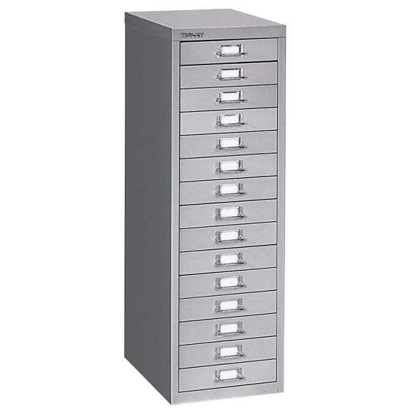 5020073747423 - Schubladenschrank MultiDrawer? 39er Serie L3915855 Stahl 15 Schubladen (Vollauszug) A4 279 x 86 x 38 cm silber 50200737474