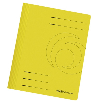 Schnellhefter 10902468, A4, gelb, Karton, 240g, Vorderdeckel opak