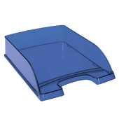 Briefablage Plus 5226-00-39 A4 / C4 dunkelblau-transparent Kunststoff stapelbar
