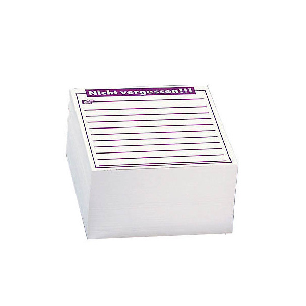 4255704301717 -  Zettelklotz 239574 Memo Nicht vergessen 98x98mm geleimt weiß Papier 500 Blatt 4255704301717 Head
