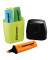 Textmarker-Set BOSS ORIGINAL, 7004-3, Box (4 #) / Box (40 #), farbig sortiert (gelb/orange/gr&uuml;n/blau), 2-5mm Keilspitze