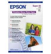 Fotopapier Premium Glossy S041316, A3+, für Inkjet, 250g weiß hochglänzend einseitig bedruckbar