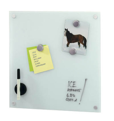 Glas-Magnetboard 11600, 40x40cm, weiß