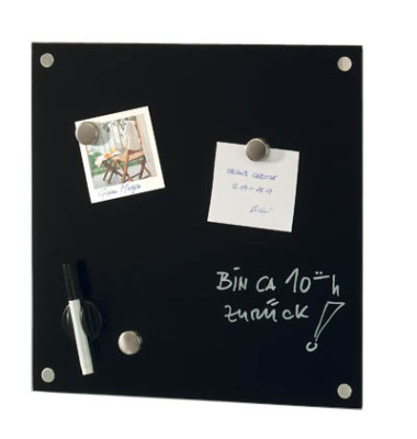 Glas-Magnetboard 11602, 40x40cm, schwarz