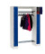 Schließfachschrank 8070 80710-00, Metall, 2 Abteile mit 10 Fächern, abschließbar, 143x195cm (BxH), blau